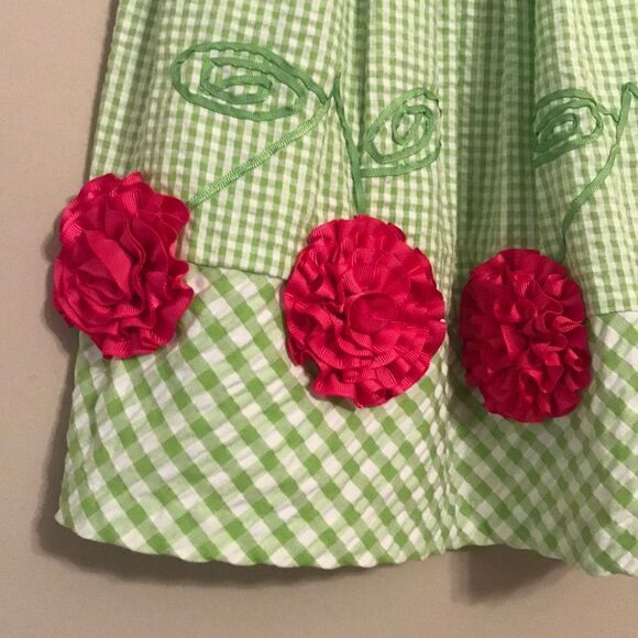 Jessica Ann Green Gingham Dress - Size 6 - Picture 3 of 7